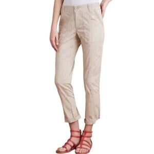 Anthropologie Hei‎ Hei Womens Natural Striped Beach Walker Adjustable Pants 27